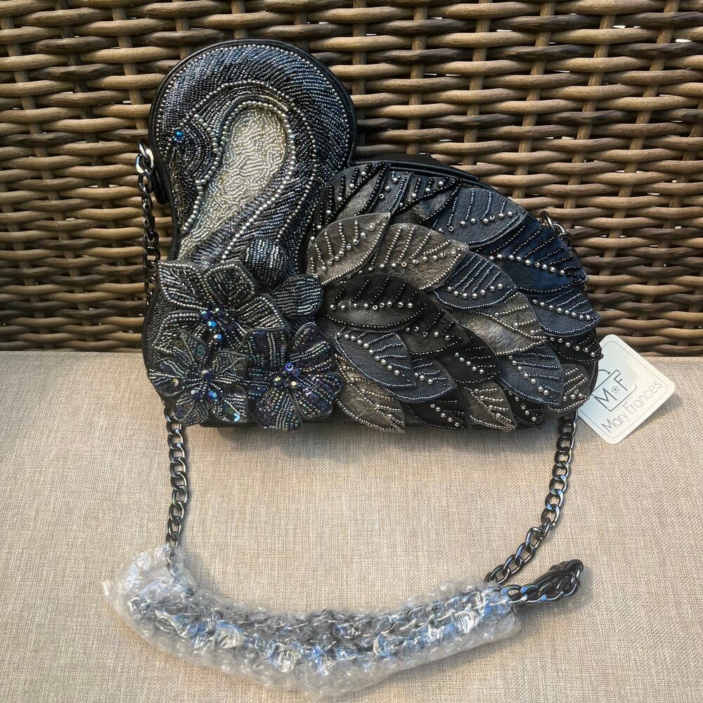 Mary Frances Swanky Swan Crossbody Handbag
